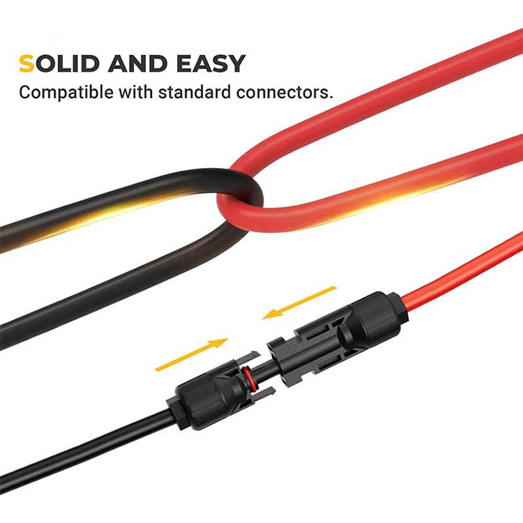 د 20 فوټو 10AWG سولر توب د ټیټ حرارت درجه کې سخت او کفل کیږي؟