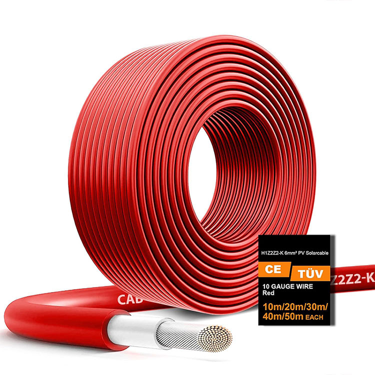 د ټیټ کنډکټر مقاومت 10AWG فوتوولټیک تار 65FT د ټیټ کنډکټر مقاومت 10AWG فوتوولټیک تار 65FT