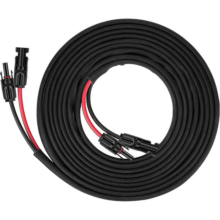 دوه اړخیزه سولر پینل توسیع کیبل - 30Ft 10AWG(6mm2) د سولر توسیع کیبل